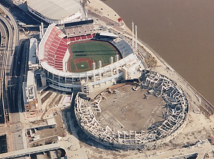 Riverfront Stadium - Cinergy Field - Cincinnati Ohio - Former Home of the Cincinnati  Reds